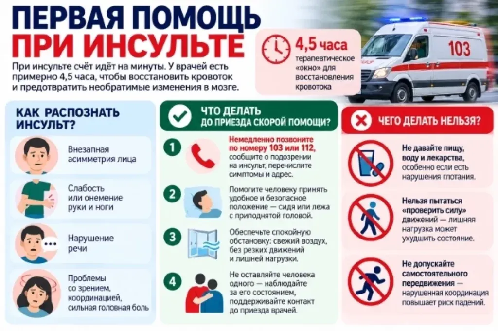 Врачи Камчатки напомнили, как распознать инсульт и помочь до скорой