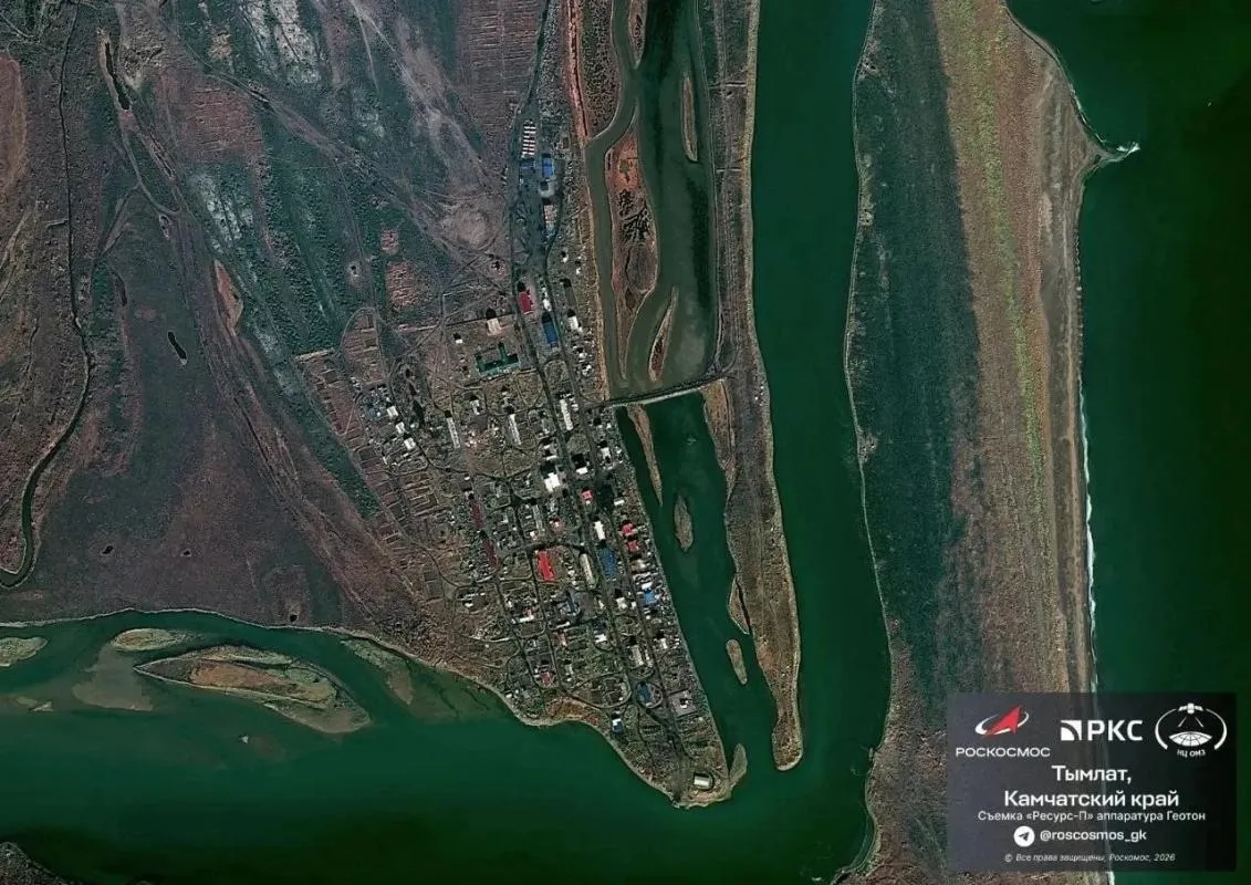 Спутники Роскосмоса сняли село Тымлат в Карагинском районе